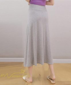 スカート | マタニティ スカートプリーツマタニティロング丈 ミモレ丈 裾口スリット 春 夏 マタニティウェア ウエスト調整 無地 産前産後 着痩せ 上品