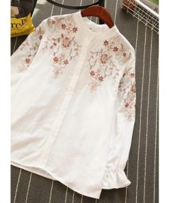 シャツ・ブラウス | 即日発送 シャツ ブラウスシャツ レディーストップス 刺繍シャツ フリル袖 40代 50代 花 長袖シャツ 春シャツ 夏秋 オフィス 大人 20代 通学 上品 30代 通勤