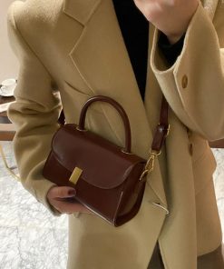 ショルダーバッグ | レトロショルダーバッグPUレザー2way