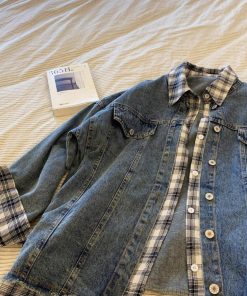 テーラードジャケット | ジャケット オーバーサイズ アウター 秋冬 レディース ドッキング デニム Gジャン