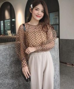 透かし編みトップス | シアーブラウス セットアップ アンサンブル