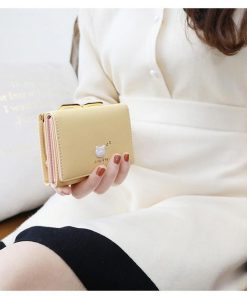 さいふ　バッグ | 三つ折り財布 レディース 財布 小銭 カード入れ ポーチ サイフ ウォレット 可愛い財布 女性用ミニ財布 合皮レザー ピンク イエロー 軽量 使いやすい