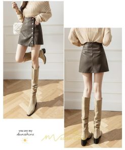 スカート | ミニレザーレディース  タイト 秋 冬 Aライン ハイウエスト おしゃれ フェイクレザー 新作 オシャレ 2022 可愛い 着痩せ