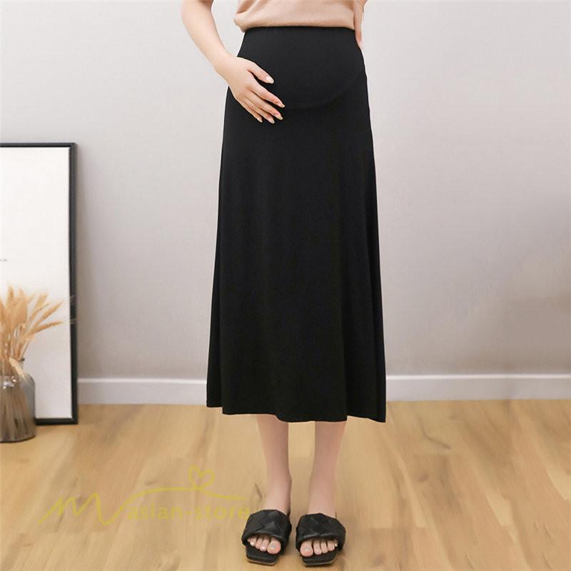 スカート | マタニティレディース Aラインロング丈 マタニティウェア 妊婦服 カジュアル 体型カバー 春 夏 ウエスト調整 ゆったり マタニティ