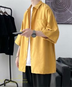 シャツ | 半袖 着痩せ 日常 おしゃれ カジュアル 韓国風 無地 新作 2021 夏コーデ ライトアウター ポケット 通勤通学 トップス ワイドゆったり 人気 上品