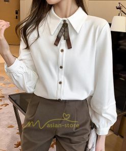 シャツ・ブラウス | スカーフタイシャツ トップス シャツ シャツ ブラウス レディース カジュアル フェミニン 春 秋 冬 きれいめ カジュアル 着痩せ 上品 エレガント 夏物 通勤通学