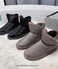 ブーツ | ムートンレディース 靴 スノーシューズ ショートもこもこ ボア シューズ 秋冬 あったか 歩きやすい 防寒 2022新作 シューズ