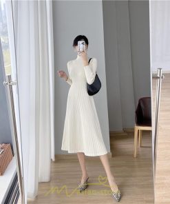 ニットワンピース | レディース 冬 きれいめ ニットフレア ロング おしゃれ タートルネック 秋冬 送料無料 通勤 可愛い おしゃれ デート 20代30代40代50代