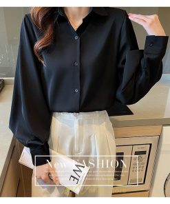 シャツ・ブラウス | ブラウス レディース オフィス フォーマル シャツ 白 開襟 レギュラー 長袖 黒 ホワイト ブラック 通勤 上品 エレガント お出かけ オシャレ オフィス OL