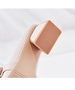 パンプス | スクエアトゥ チャンキーヒール ミドルヒール スリッポン レディース スリップオン シューズ 太ヒール ローファー 黒 22.5cm-25cm ブラック 30代