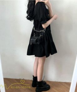 ミニ丈 | ワンピース 無地 レディース ショートワンピース 半袖 かわいい スクエアネック サマーワンピース 夏新作 カジュアル 黒 Aラインワンピース XL ゆったり 白