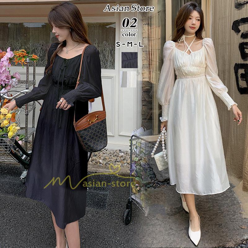 マキシ | ワンピース レディース 夏 40代 きれいめ 膝丈ワンピース 長袖 ワンピ フリル ロング丈ワンピ オシャレ 着痩せ 新作 カジュアル 上品 エレガント お出かけ