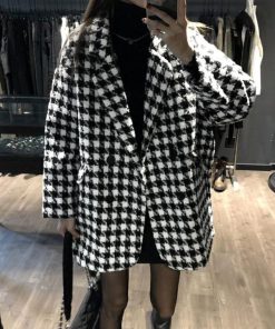 ジャケット・ブルゾン | 千鳥格子柄 ジャケット 中綿コート 秋冬