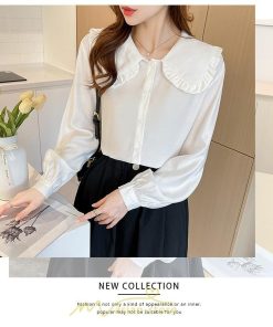 シャツ・ブラウス | ブラウス レディース 長袖 50代 白 シャツ ゆったり トップス きれいめ フォーマル ベージュ 通勤 通学 オフィス 40代 OL 上品 30代 フェミニン 20代