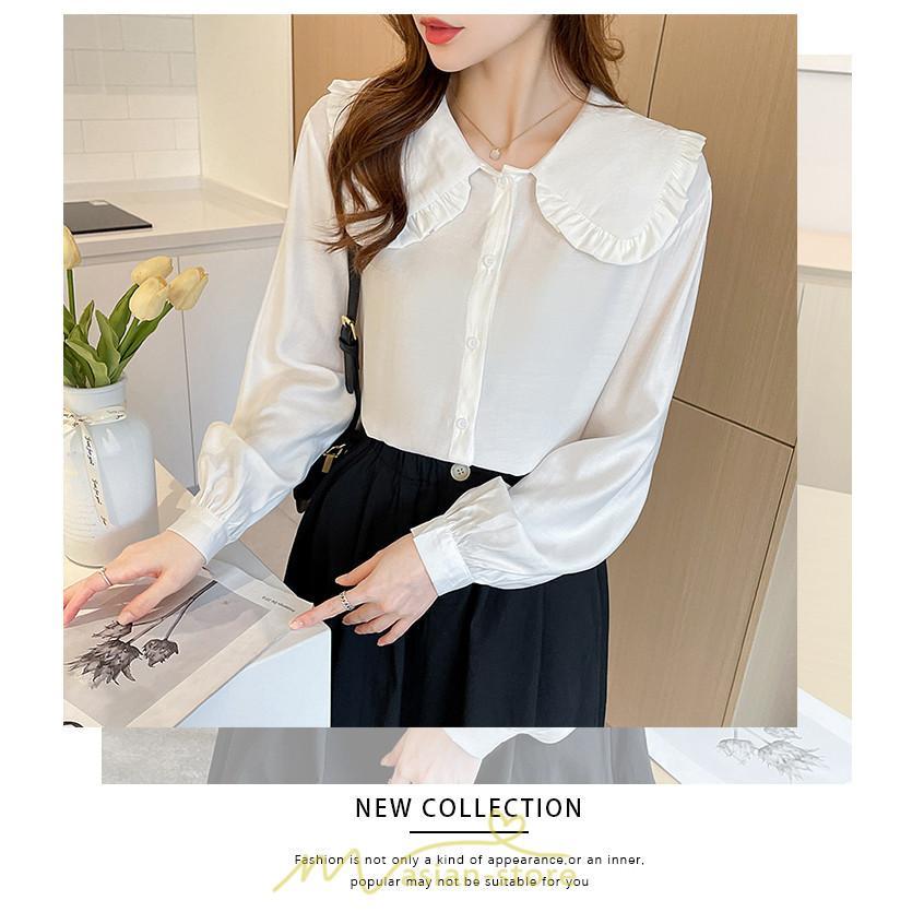 シャツ・ブラウス | ブラウス レディース 長袖 50代 白 シャツ ゆったり トップス きれいめ フォーマル ベージュ 通勤 通学 オフィス 40代 OL 上品 30代 フェミニン 20代