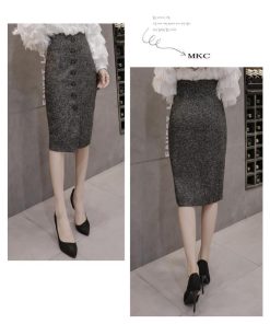 在庫ある | 短納期巻きスカート タイトスカート ハイウエスト 膝下丈スカート ビジネススカート フォーマルオフィス ラシャスカート エレガント OL 通勤 着痩せ フェミニン