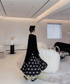 マキシ | ドッキングワンピース 秋 レディース 長袖ワンピース ロングワンピース 切り替えワンピース フェイク Aラインワンピース お呼ばれワンピース レイヤード風