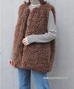 ベスト | ボリュームフェイクファーファー毛皮レディース 冬 フェイクファー 毛皮コート アウター ノースリーブ ふわふわ 前開き 秋冬 ジレ