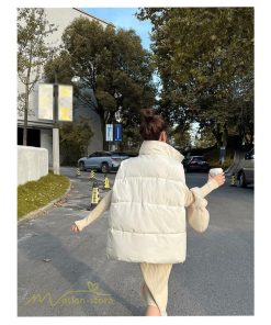 ベスト | ダウンレディース 無地 スタンドネック 中綿きれいめ シンプル 大きいサイズ ノースリーブ 韓国風 20代 50代 秋冬コーデ 40代 30代 大きいサイズ