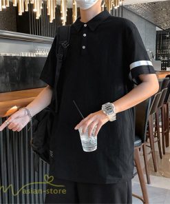 Tシャツ | ポロシャツ シャツ メンズ 薄手 夏新作 カジュアル 無地 トップス サマーシャツ カットソー おしゃれ ゆったり ギフト 大きいサイズ プレゼント 黒 白