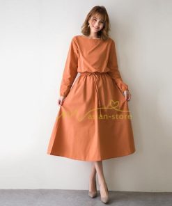 マキシ | ワンピース 秋 レディース 綿麻ワンピース ロングワンピース ウエストリボン付き 縛る 着痩せ Aラインワンピース 30代40代50代 長袖ワンピース 大人 可愛い 無地