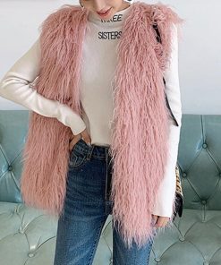 ジャケット・ブルゾン | エコファーベスト レディース韓国風ベスト