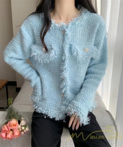 カーディガン | 2022秋冬ニットショート丈 アウター レディース ニットニット セーター 長袖 羽織り フロントボタン トップス 通学通勤 20代40代