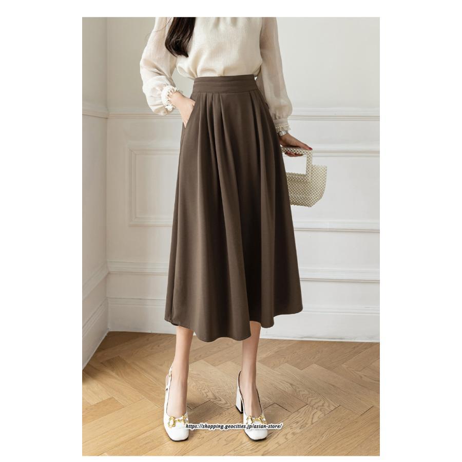 スカート | フレア ロングレディース 40代 きれいめ おしゃれ 着痩せ 秋 冬 ボトムス ロング 30代 20代 50代 暖か Aラインラシャ