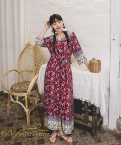 マキシ | マキシワンピース 春 夏 秋 レディース ワンピース 旅行 7分袖 カジュアル ロングワンピース 40代 花柄 旅行着 ゆったり 20代30代 Aラインワンピース お出かけ