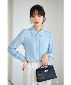 シャツ・ブラウス | ブラウス レディース 長袖 50代 白 シャツ ゆったり トップス きれいめ フォーマル 上品 フェミニン 青 高品質 40代 OL 通勤 フォーマル 20代 30代