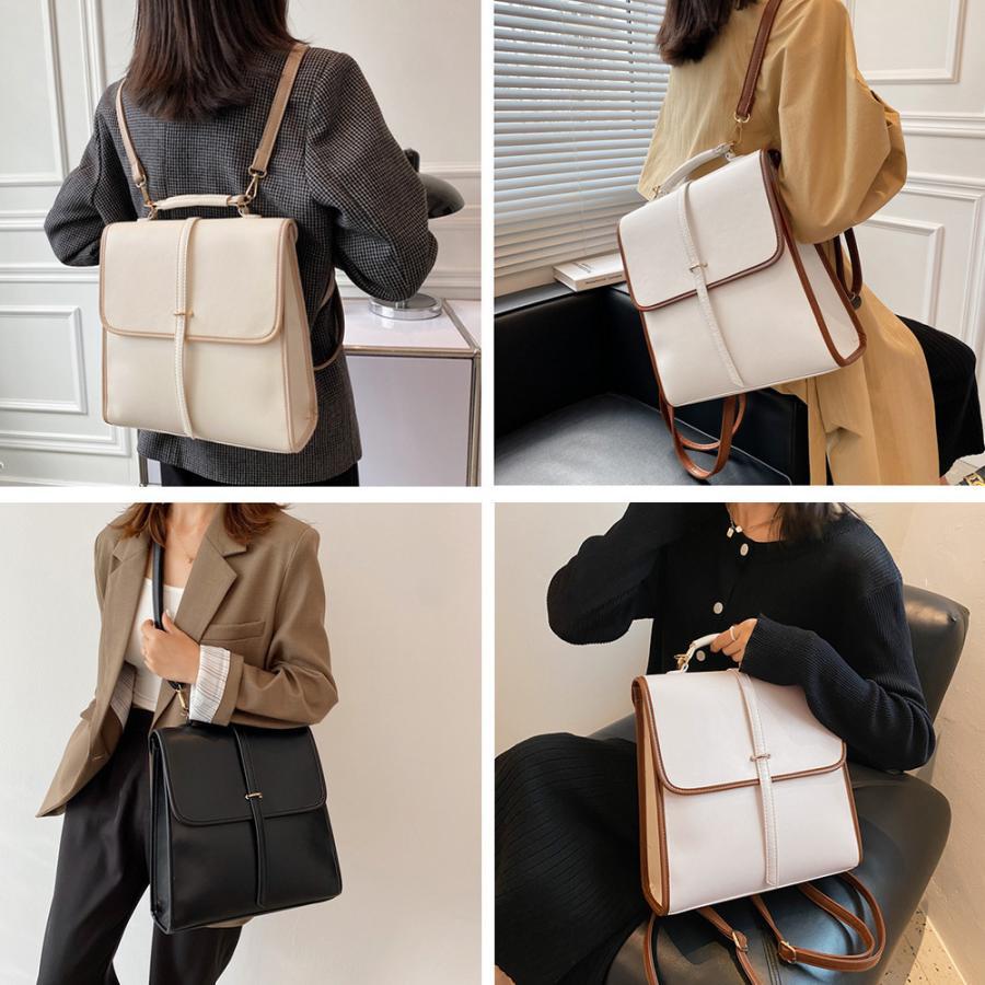 ハンドバッグ | 韓国風 リュックサック黒 レディース