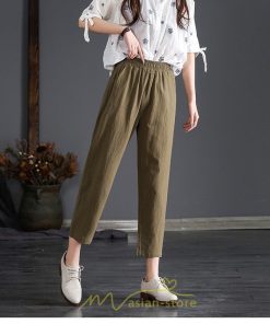 チノ・テーパード・ジョガー・スキニーパン | テーパードパンツ ウエストゴム レディース 大きいサイズ 春夏秋 30代 40代 楽ちん ボトムス 20代 50代 リネン風 パンツ 麻綿風 九分丈 チノパンツ ズボン