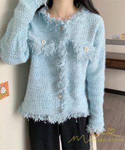 カーディガン | 2022秋冬ニットショート丈 アウター レディース ニットニット セーター 長袖 羽織り フロントボタン トップス 通学通勤 20代40代