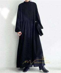 マキシ | ワンピース ロング 長袖 無地 レディース ロング丈 体型カバー ゆったり フレア マキシワンピ 大きいサイズ 秋 上品 着痩せ 20代30代40代 カジュアル トレンド