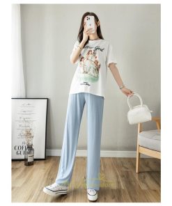 パンツ レギンス | 夏マタニティパンツ ワイドパンツ 涼感 ひんやり ウエストゴム 産前産後 妊婦 妊娠 無地 お腹包む 柔らか 夏パンツ 落ち感 マタニティ ママ ゆったり