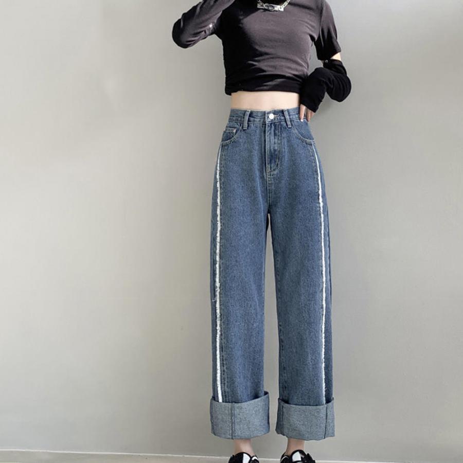 デニム | ワイドパンツ ハイウエスト 脚長