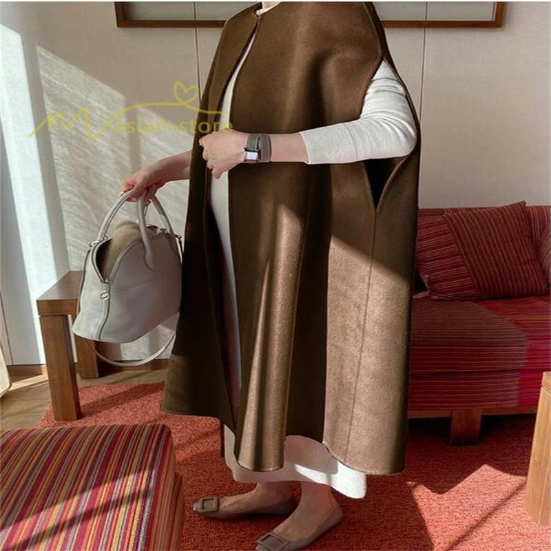 ベスト | ジレ 秋冬 レディース ベストコート ドロップショルダー 秋物 ロング丈 羽織り カーディガン ノーカラー 黒 ゆったり アウター 無地 大人 温かみ