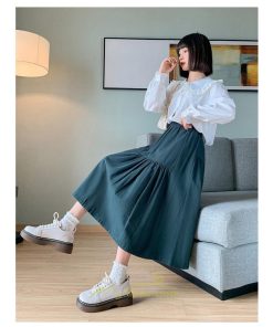 スカート | フレア フレアマキシ ロングコットン ウエストゴム マキシロング夏 秋服 ナチュラル 夏服
