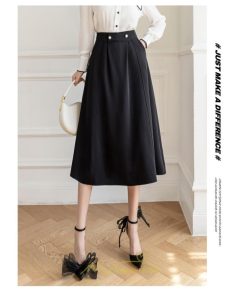 スカート | レディース ボトムス ロング丈 ミモレ丈 Aライン 楽チン 大人 きれいめ 20代 30代 40代 通勤 脚長効果 OL オシャレ 上品 ビジネス オフィス