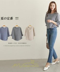 シャツ・ブラウス | ブラウス トップス 半袖 レディース 韓国風 2022新作 体型カバー 半袖ブラウス 20代 30代 40代 50代 60代 大人 無地 おしゃれ 夏服 春 ゆったり 可愛い 夏