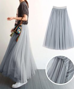 ロングスカート | ロング グレー フレアスカート 春夏 黒 ウエストゴム チュールスカート マキシスカート ミモレ丈スカート白