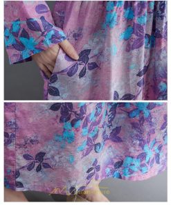 マキシ | ロングワンピース 大きいサイズ レディース 細見え 着痩せ 美シルエット セクシー 女子力 トレンド 海外セレブ オトナ女子 花柄 大人 紫 体型カバー ぽっちゃり