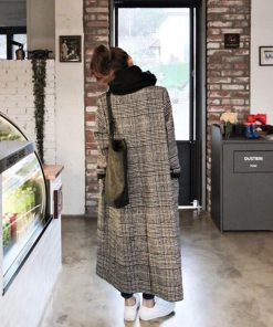 セール | グレンチェック ロング 千鳥柄ロングコート 大きいサイズ チェック柄 チェスターコート ロングコート レディース オーバーサイズ 秋冬物 コート アウター 冬