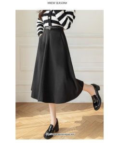 スカート | ロング レディース ロングフレア冬 ミモレ丈 暖かい ボトムス ロング丈 膝下 30代 40代 50代 通勤 ラシャ 暖か 通学 2022年秋冬