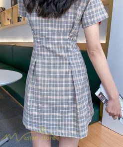 ミニ丈 | シャツワンピース レディース きれいめ チェック柄 夏新作 2021 コーデ カジュアルワンピ 韓国風 着痩せ 細身 日常感 レトロ 上品 アウトドア お出かけ デート