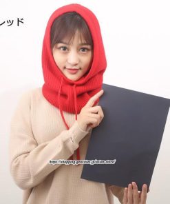 レディース | ニット帽子 ウール帽子 ウール混紡 フード ネックウォーマー ニットキャップ スキー帽子 耳カバー 男女兼用 冬 2022新作 あったか 防寒対策