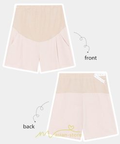 パンツ レギンス | マタニティパンツ ショートパンツ 2点セット 綿麻 調整可 腹包み 妊婦 妊娠 パンツ 短パン マタニティウェア ママ 夏服 涼感 無地