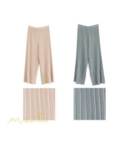 送料無料SALE | セットアップ ニット トップス パンツ ストレッチ 涼感 夏ニット 半袖 九分丈 ウエストゴム レディース 2点セット 30代40代 無地 ゆったり Vネック 上品