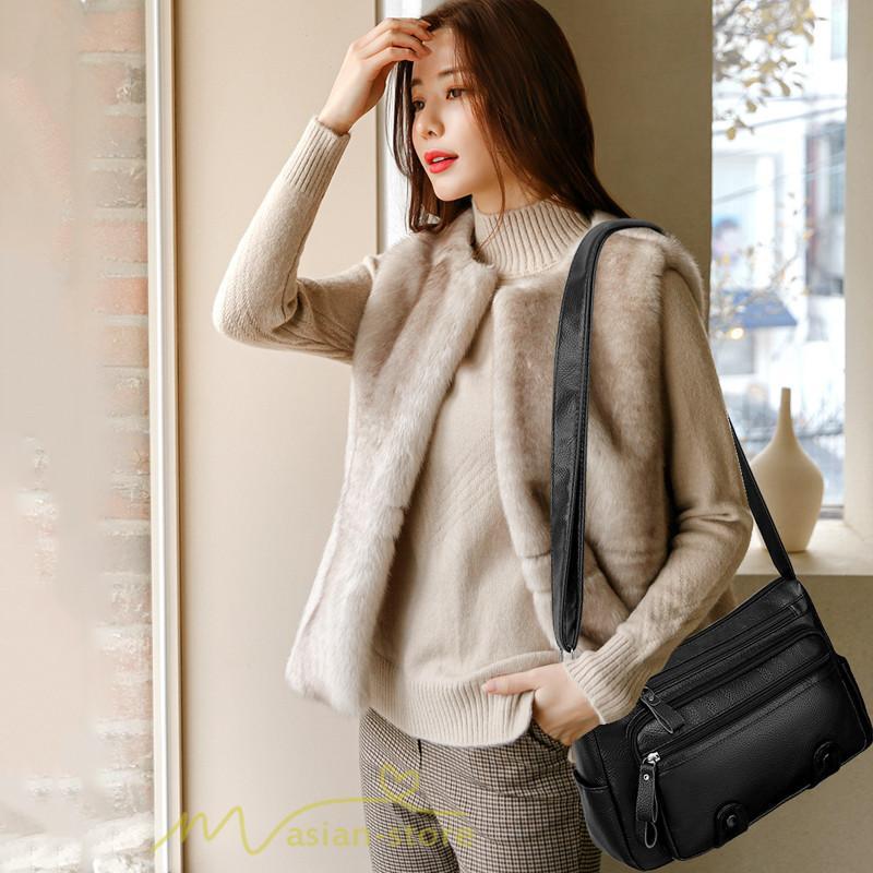 女性用バッグ | ショルダーバッグ レディース 斜めがけ カジュアル 多機能 バッグ 収納力アップ 防水 合皮バッグ シンプル 大人っぽ おしゃれ かわいい 軽量 肩掛け PUレザー