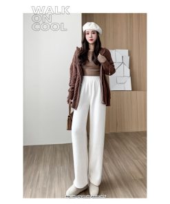 チノ・テーパード・ジョガー・スキニーパン | ワイドパンツ レディース 冬 秋 ニット きれいめ ボトムス ウエストゴム  ゆったり 体型カバー 着痩せ カジュアル 送料無料 10代20代30代40代50代